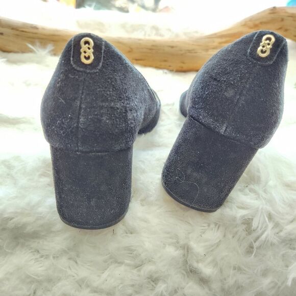 Cole haan black suede block heel pumps 8.5B - Picture 10 of 11